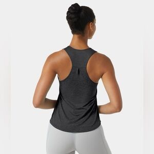 Halara Lead Grey Plush Backless Cut Out Twisted Cropped Yoga Tank Top| NEW/NWT🩶